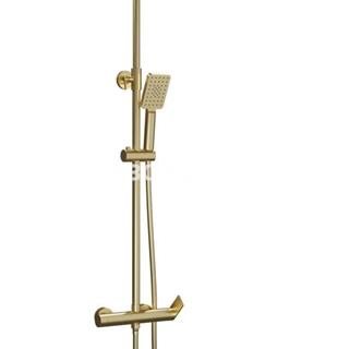 Conjunto de ducha NITE Monomando en oro cepillado (cuadrado) - Imagen 1